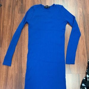BLUE FITTED DRESS